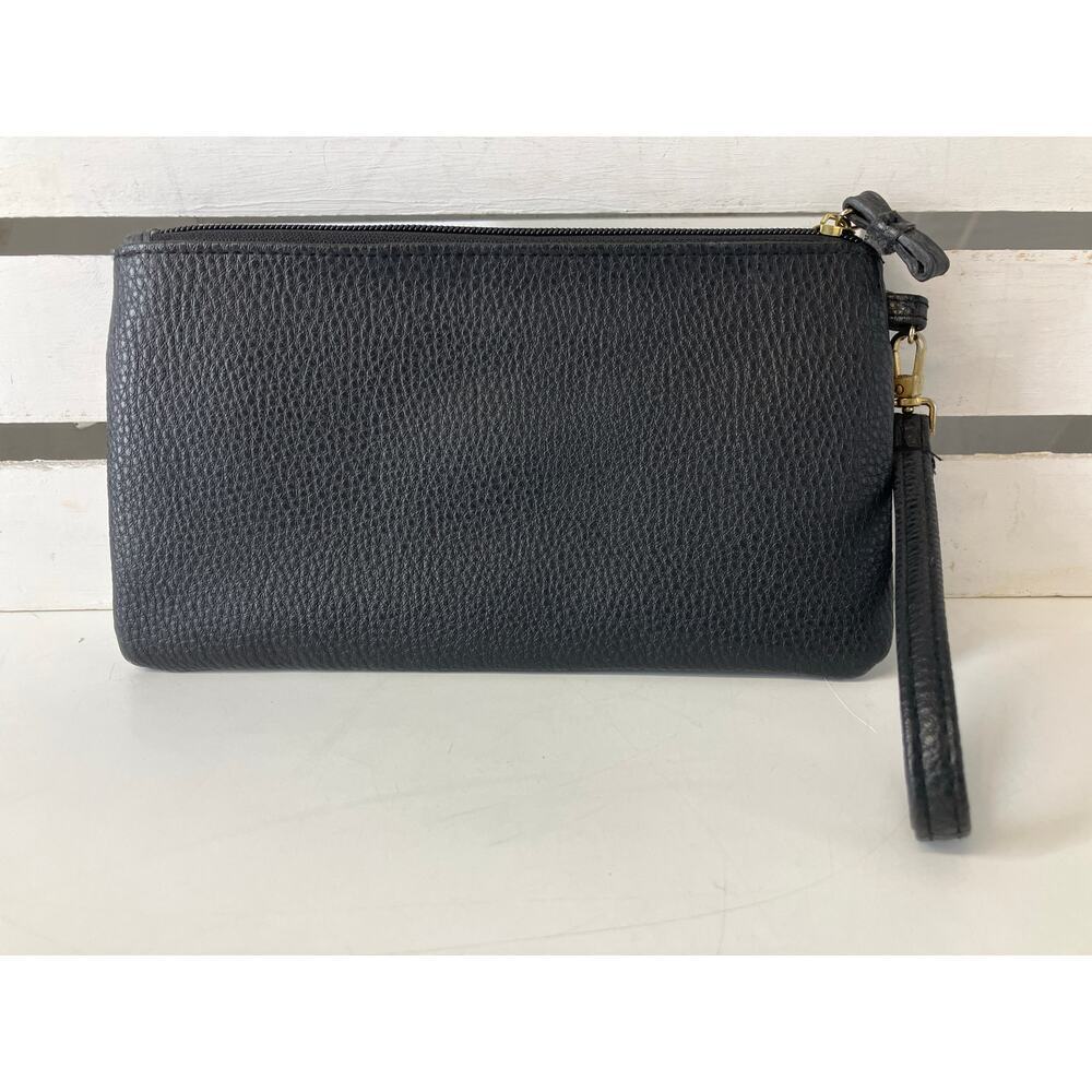 JESSICA SIMPSON BLACK, IVORY PVC LARGE WRISTLET - Picture 3 of 16